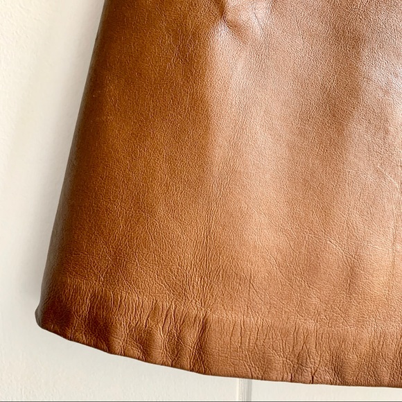 ✨SOLD✨ Amazing 1960s Vintage Caramel Leather Mini - Picture 8 of 9